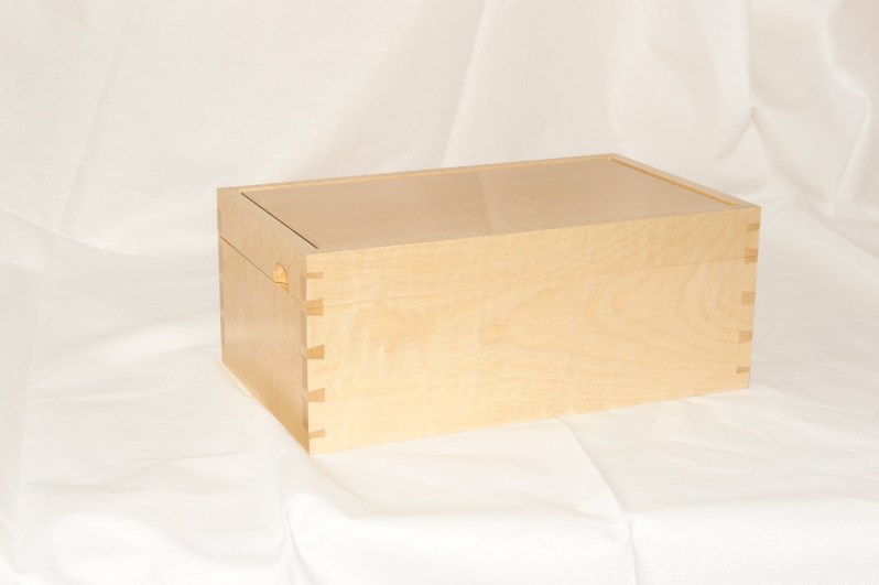 Ripple sycamore with English pear jewellery box